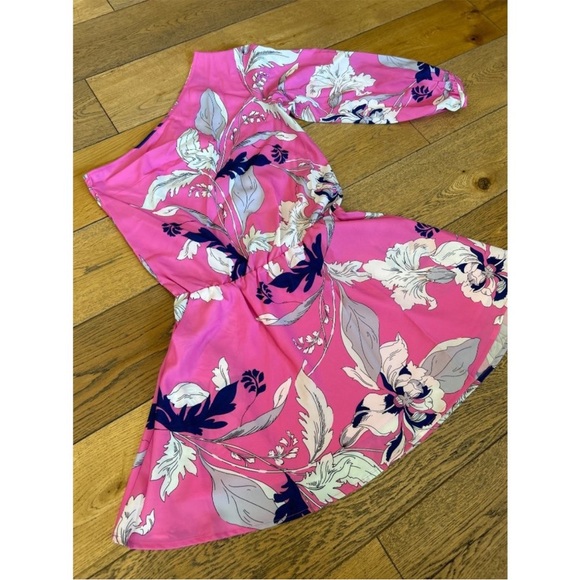 Yumi Kim One Shoulder Floral Dress Eastern Garden Pink Size Small - Picture 7 of 8